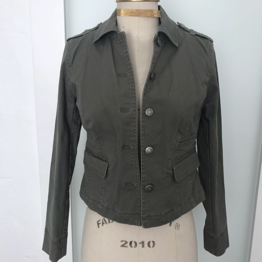 city untld army green button down jacket 4P